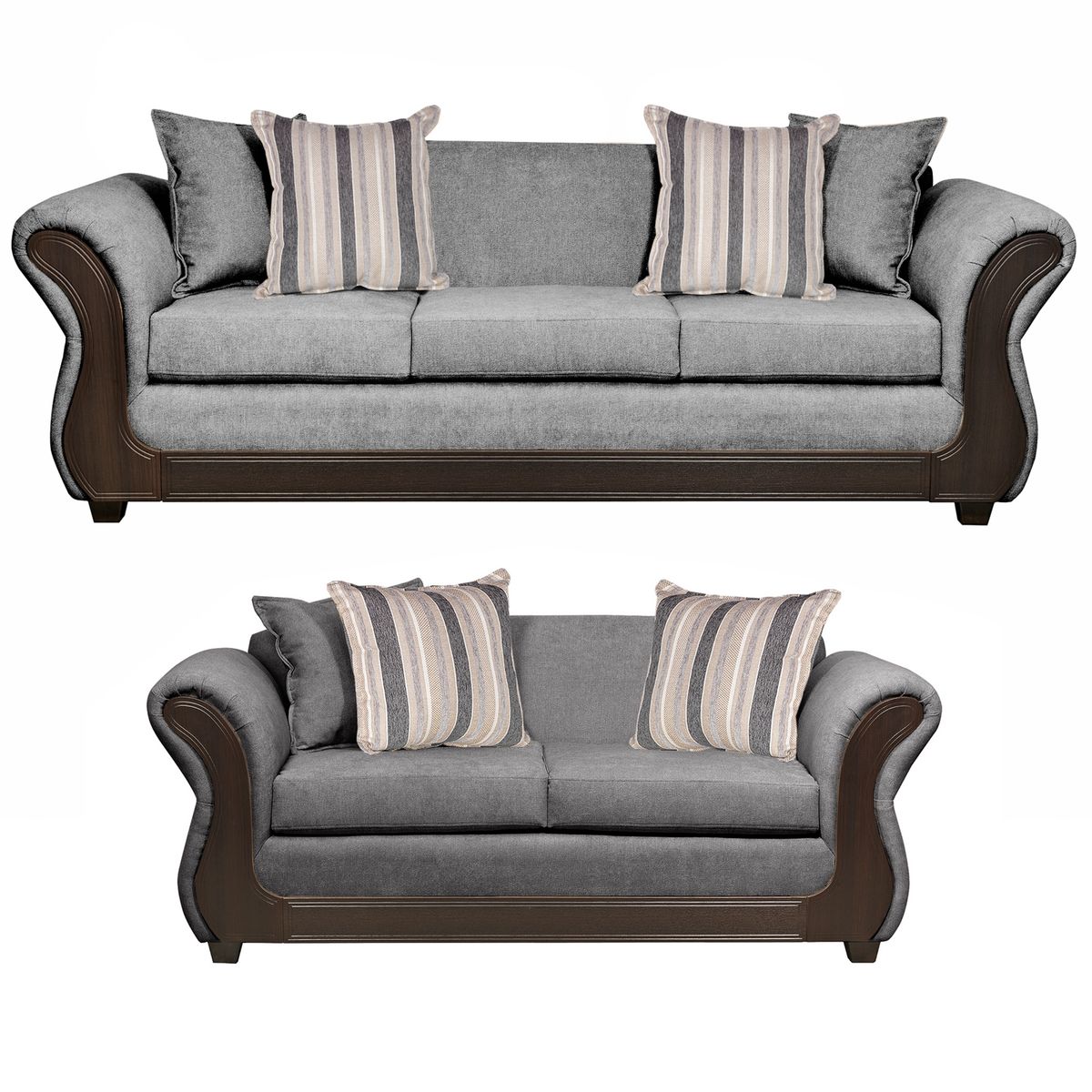 INNOVAMUEBLES - Juego De Living 3 Cuerpos + 2 Cuerpos Rosario Innovamuebles