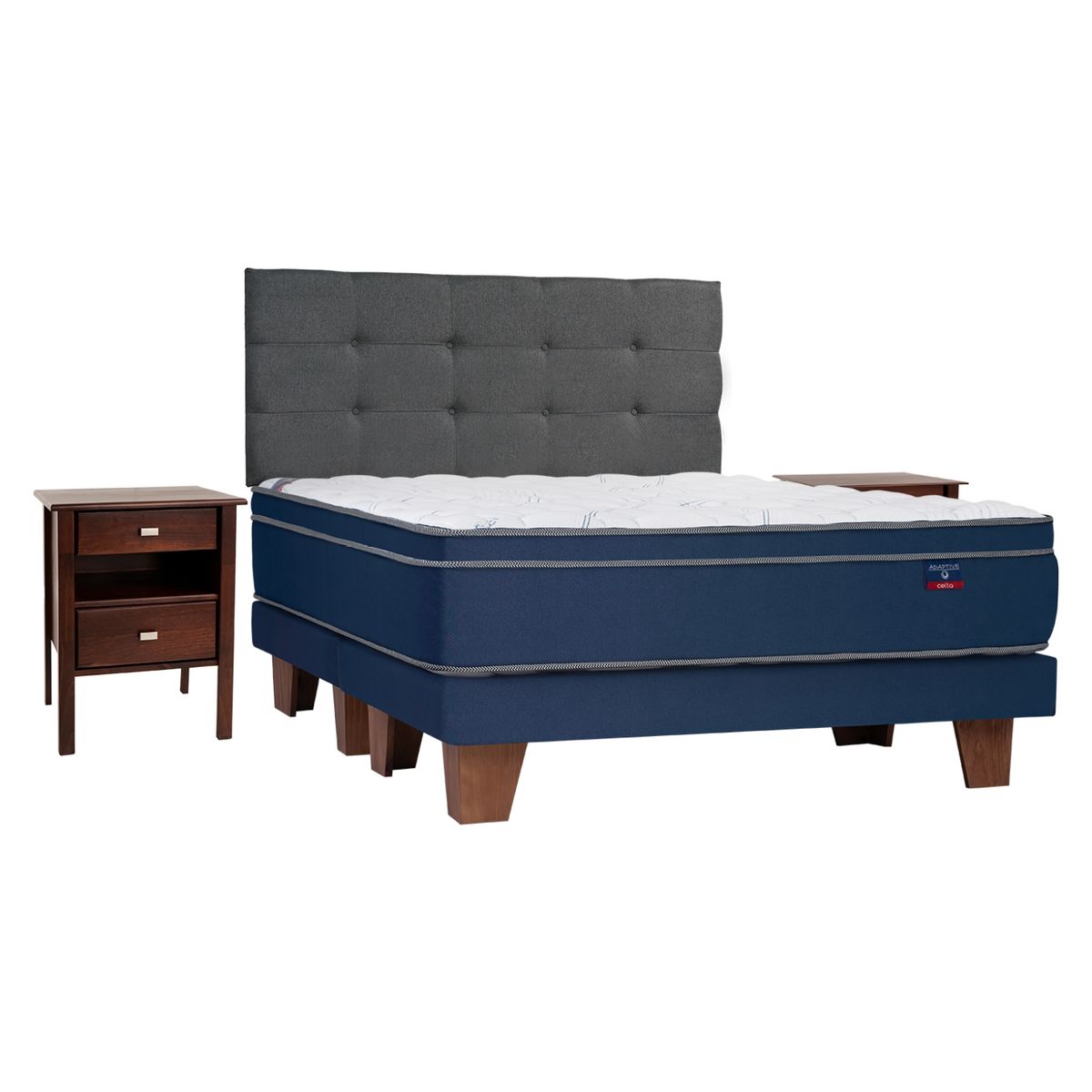 CELTA - Cama Europea Adaptive Super King Base Dividida 200x200 cm + Muebles Alava Celta