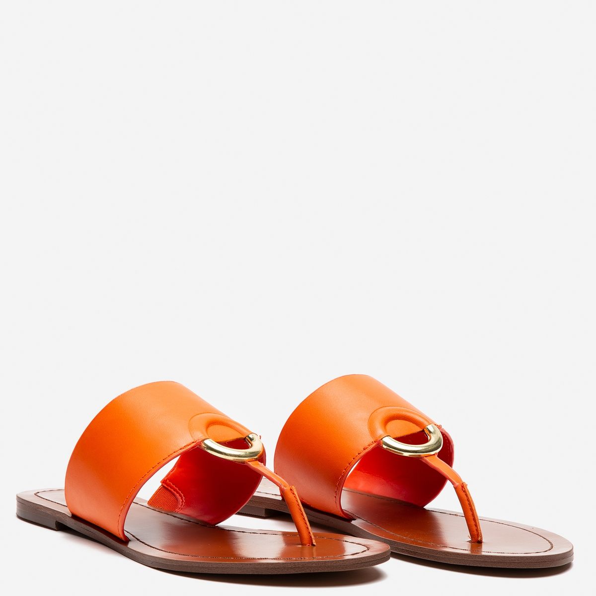 ALDO - Sandalia Mujer Cuero Naranjo