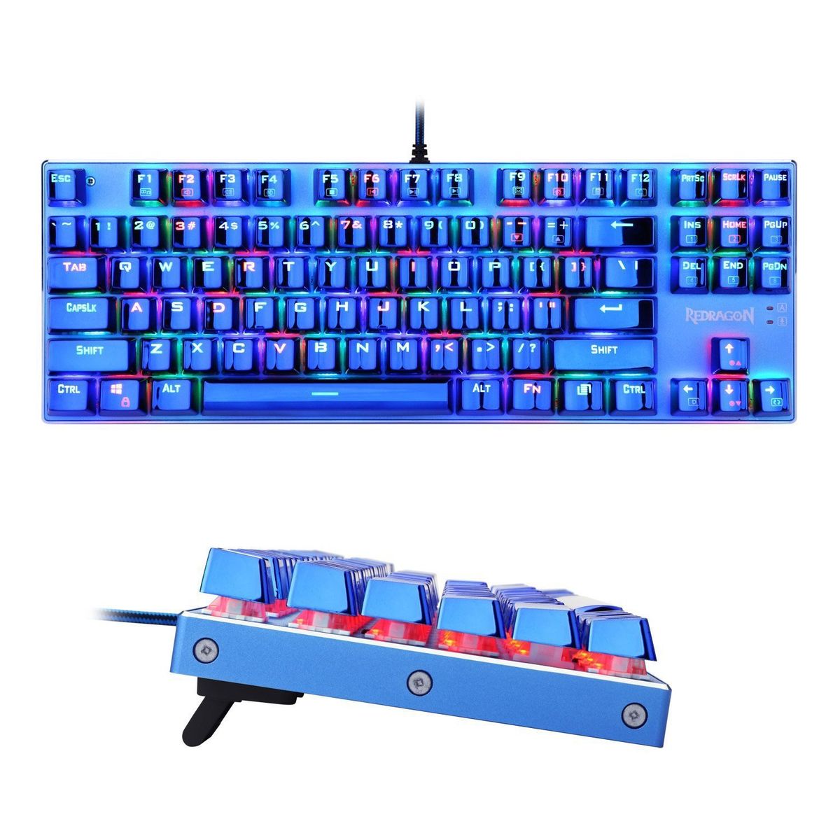 REDRAGON - Teclado Mecánico Redragon K566Brgb Tvastar Azul