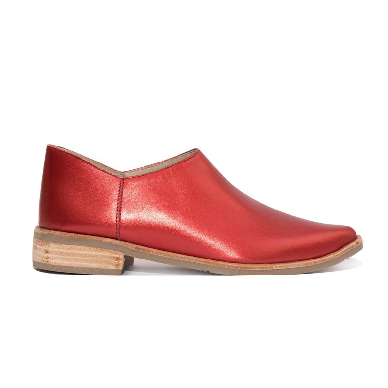 RAMONAS SCL - Babucha Mujer Rojo Metalico