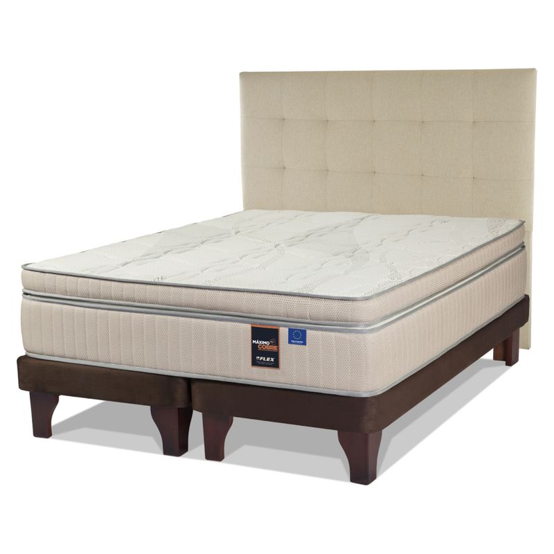 FLEX - Cama Maximo Cobre Súper King Bd 200 X 200 Cm + Respaldo Design Flex