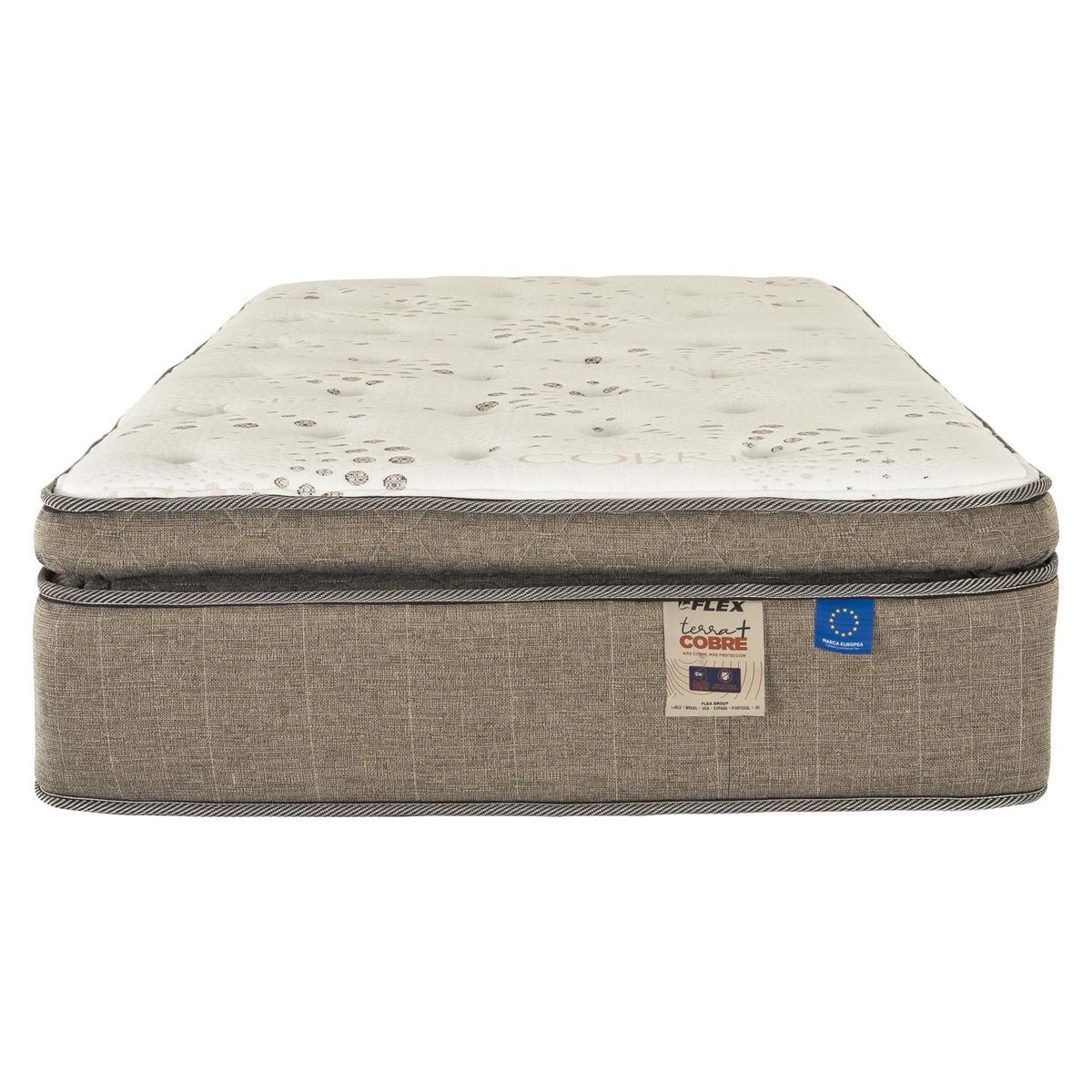 FLEX - Colchón Terra Cobre 1.5 plazas x 1.90mt Flex