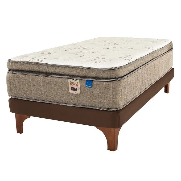 FLEX Cama Europea Terra Cobre 1.5 Plazas X 2.00
