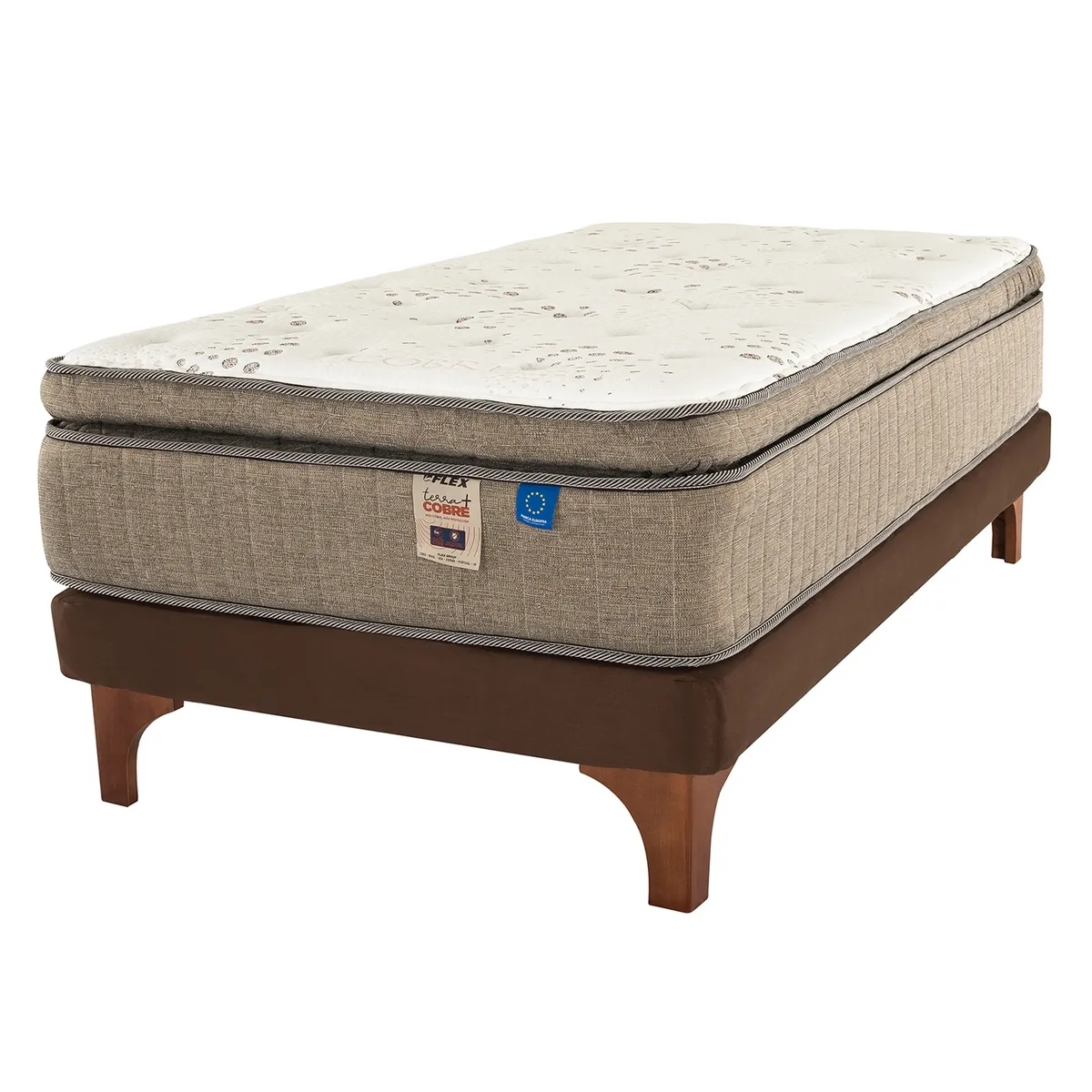 FLEX - Cama Europea Terra Cobre 1.5 Plazas X 2.00 Flex