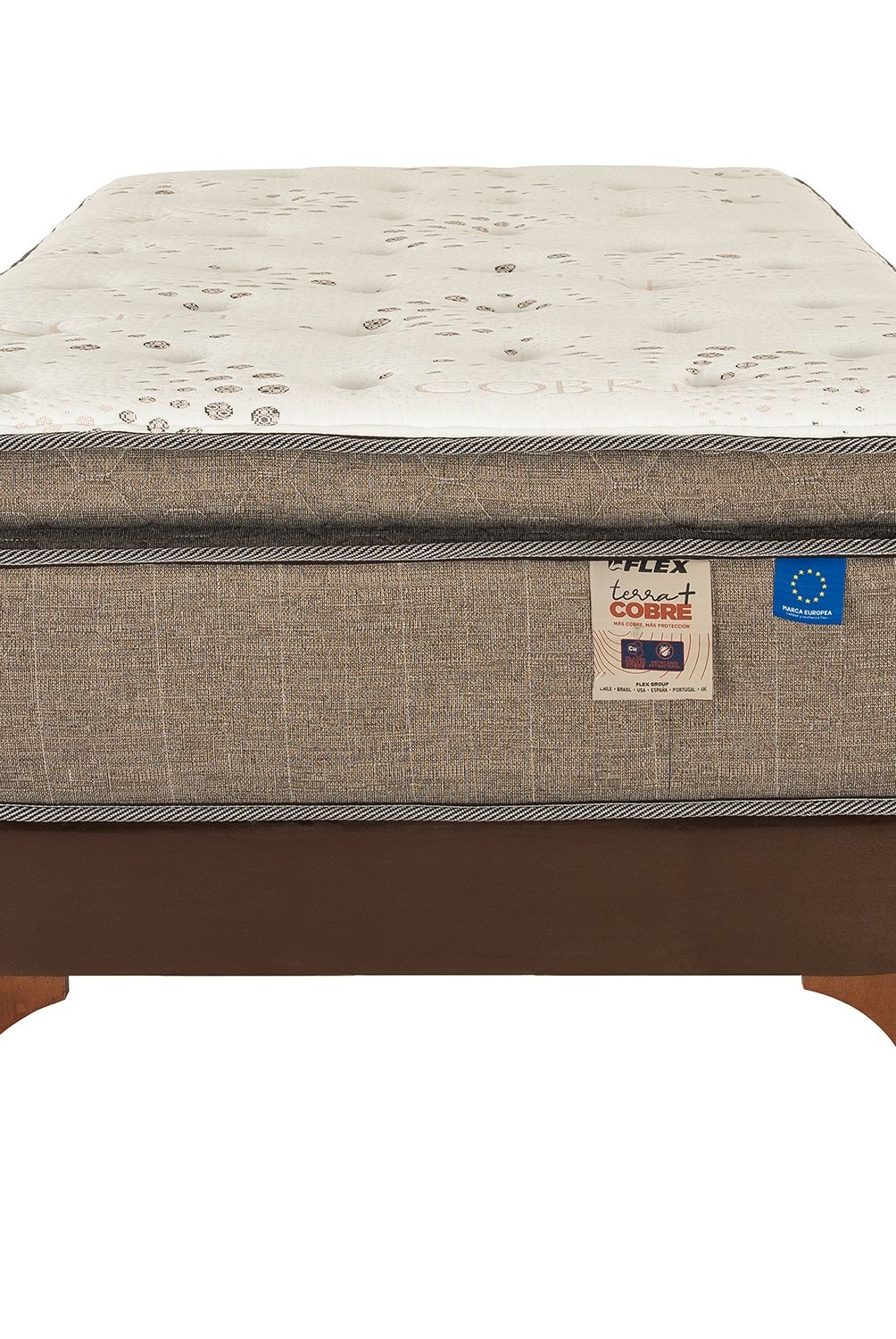 FLEX - Cama Europea Terra Cobre 1.5 Plazas X 2.00 Flex