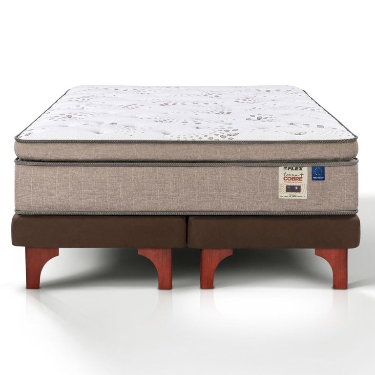 Cama Europea Terra Cobre King X 2.00 Base Dividida