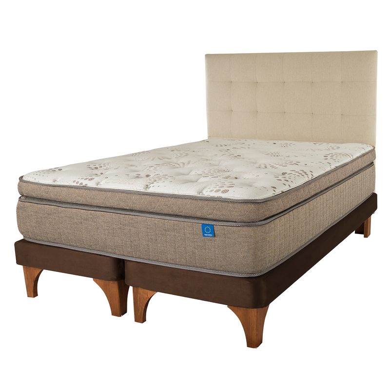 FLEX - Cama Europea Terra Cobre 2 Plazas + Respaldo Design Flex