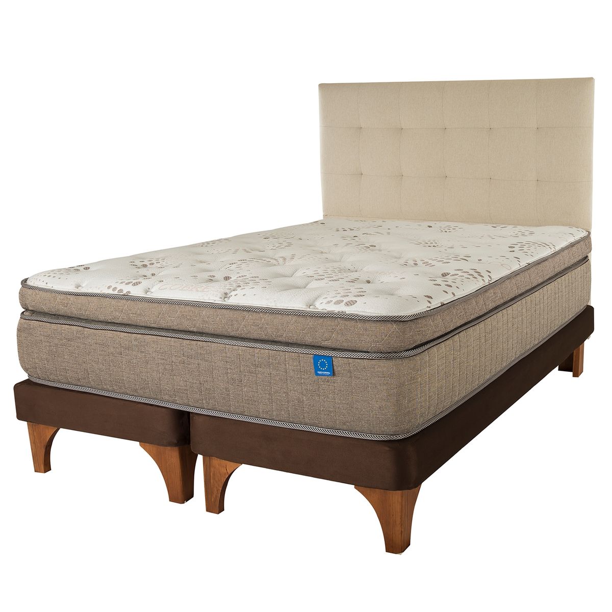FLEX - Cama Europea Terra Cobre King + Respaldo Design Flex