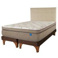 Cama Europea Terra Cobre King + Respaldo Design