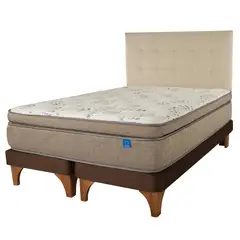 FLEX - Cama Europea Terra Cobre King + Respaldo Design