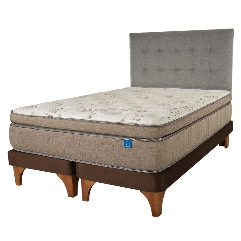FLEX Cama Europea Terra Cobre King + Respaldo