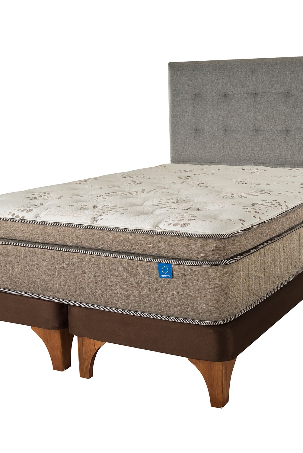 FLEX - Cama Europea Terra Cobre King + Respaldo Design Flex