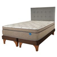 Cama Europea Terra Cobre King + Respaldo Design
