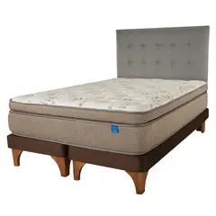 FLEX - Cama Europea Terra Cobre King + Respaldo Design