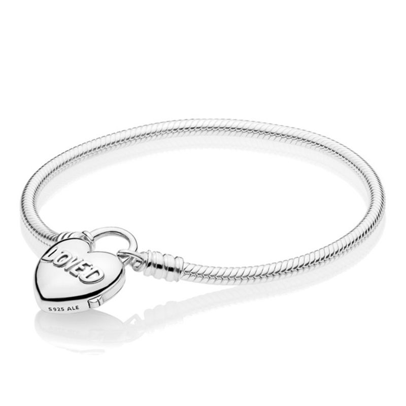 PANDORA - Pulsera de Candado Corazon Te Amo