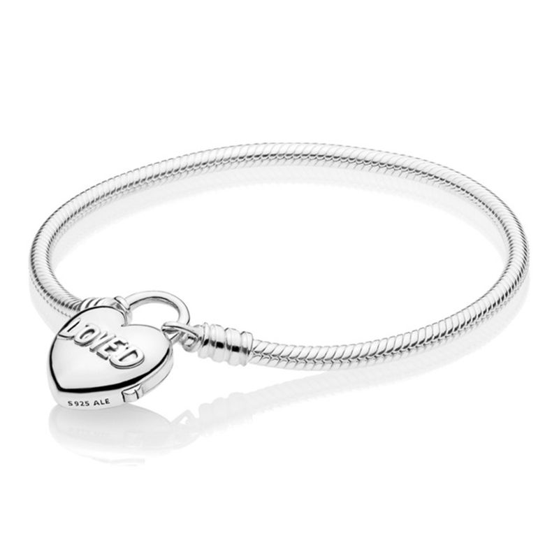 PANDORA - Pulsera de Candado Corazon Te Amo