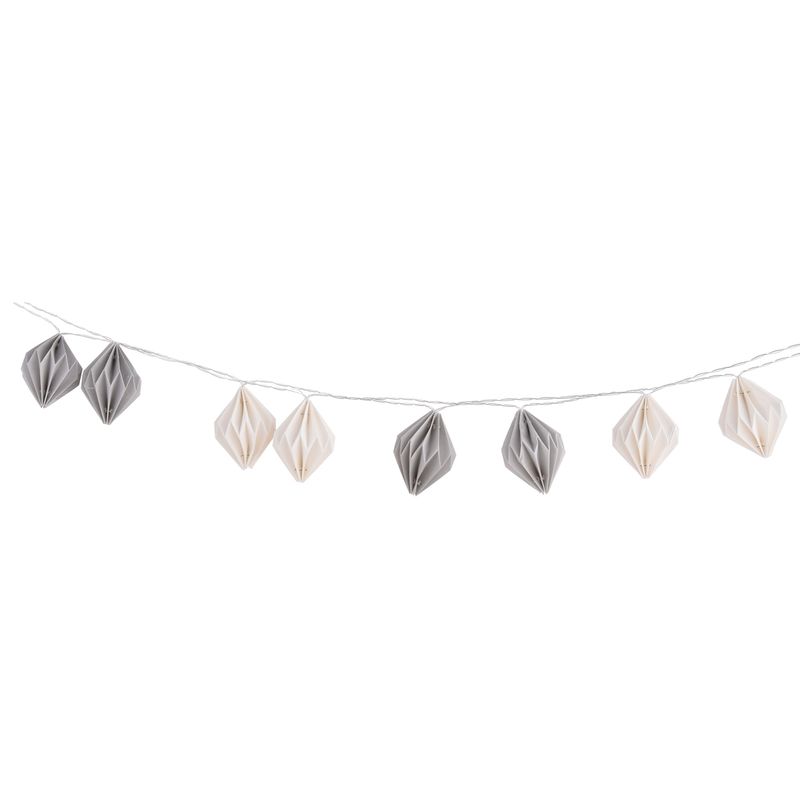 LIGHTME - Guirnalda Led Origami Bco/Gr 10Led