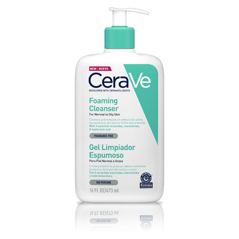 CERAVE - Gel Limpiador Espumoso 473 ml Cerave