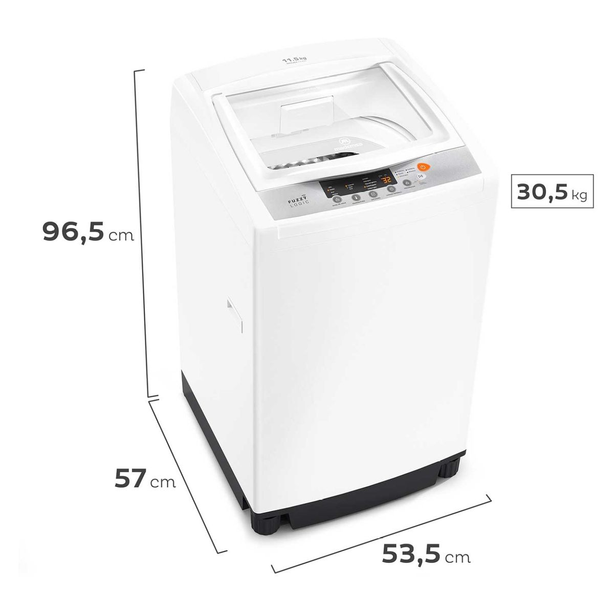 MADEMSA - Lavadora Automática Superior 11.5 Kg Efficace 115B Mademsa