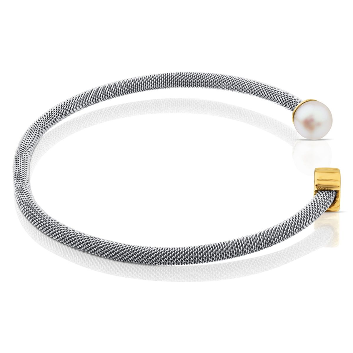 TOUS - Pulsera Esclava De Acero Y Oro Mujer Tous