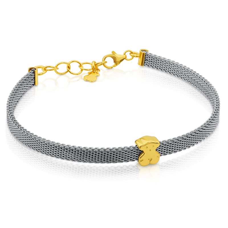 TOUS - Pulsera Icon Mesh De Acero Y Oro Mujer Tous