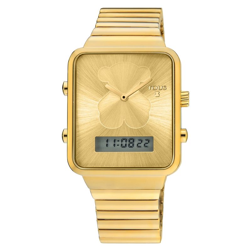 TOUS - Reloj Digital I-Bear De Acero Ip Dorado