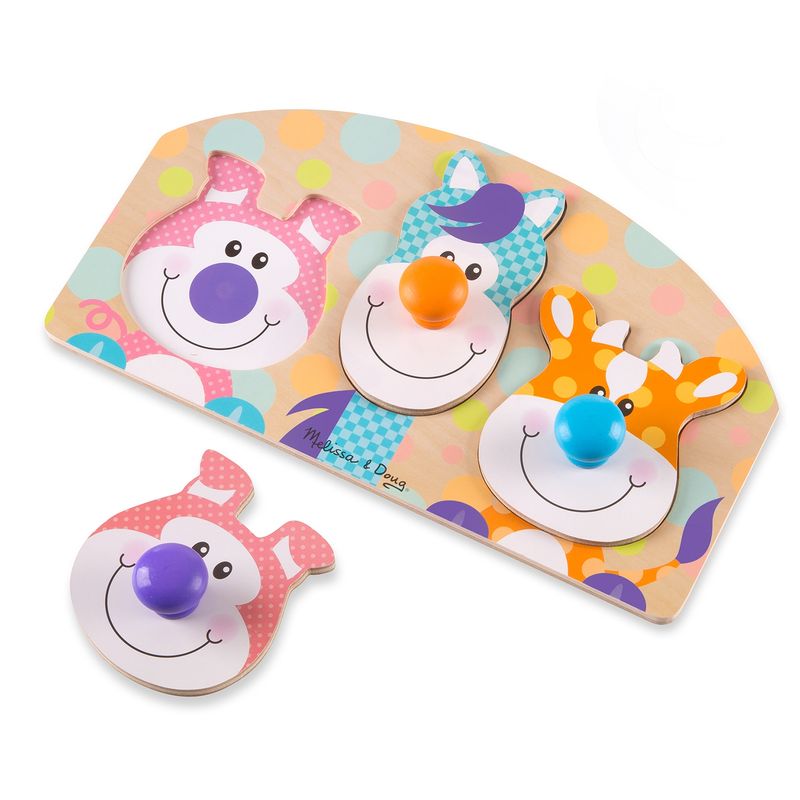 MELISSA & DOUG - Puzzle Con Tomador Animales De La Granja Melissa & Doug