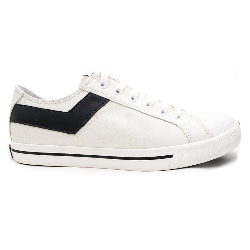 PONY - Shooter Zapatilla Urbana Hombre Cuero Blanca