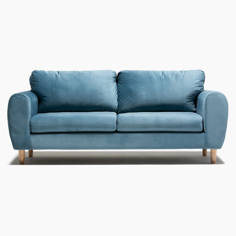 JDO & DESIGN - Sofá 3 Cuerpos Stay Velvet Celeste Mica