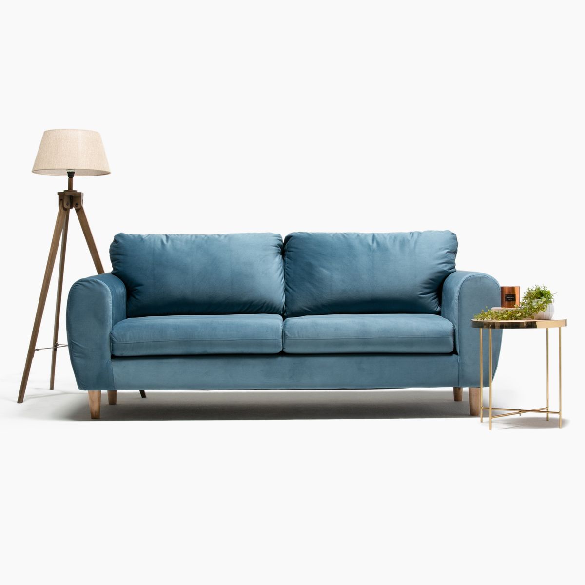 JDO & DESIGN - Sofá Stay 3 Cuerpos Velvet Grab Mica