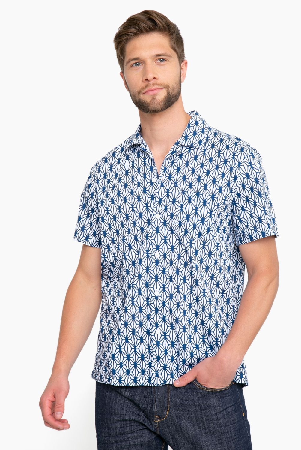 JCREW - Jcrew Camisa Casual Manga Corta Algodón Hombre