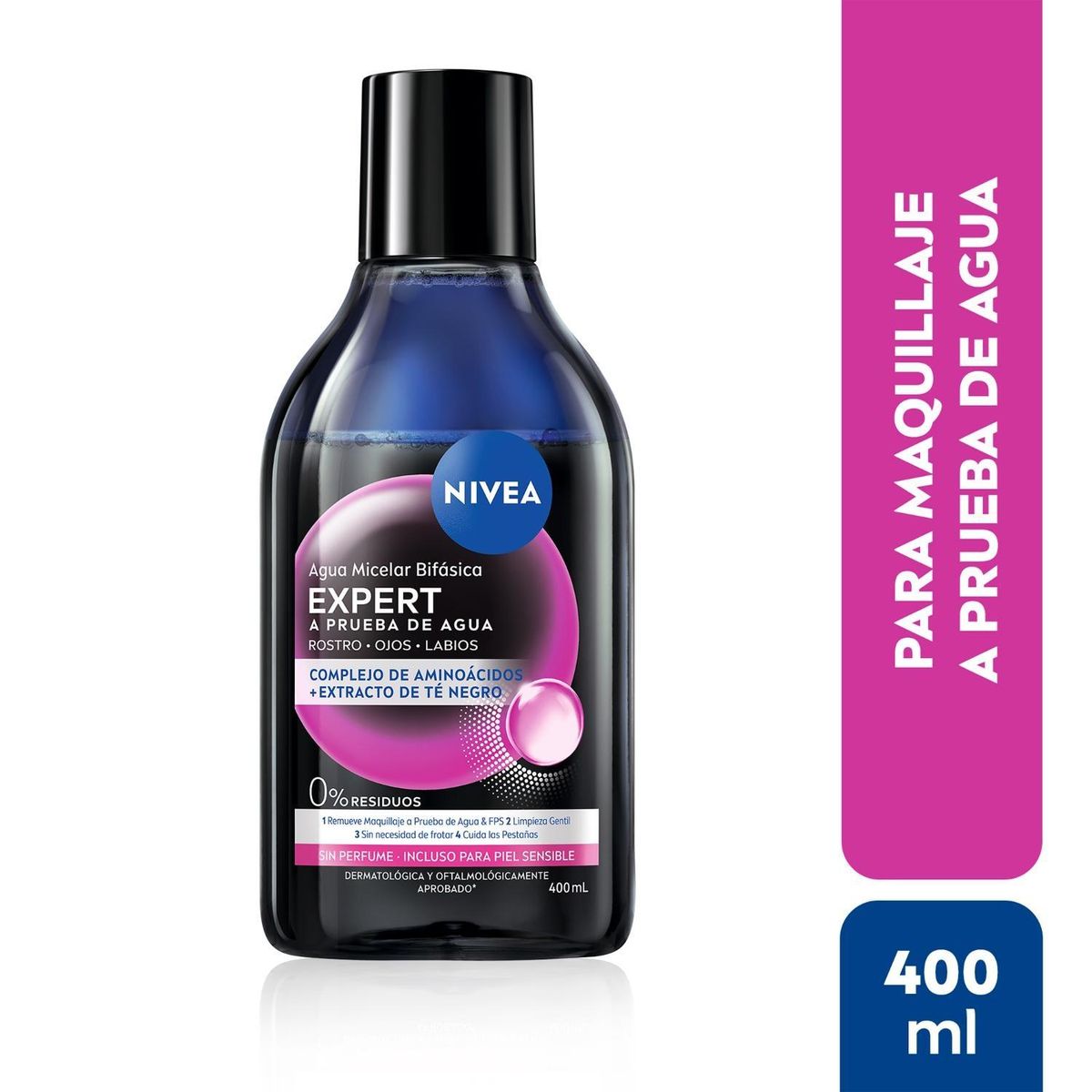 NIVEA - Agua Micelar 3 en 1 Expert Limpieza Profunda 400ml Nivea