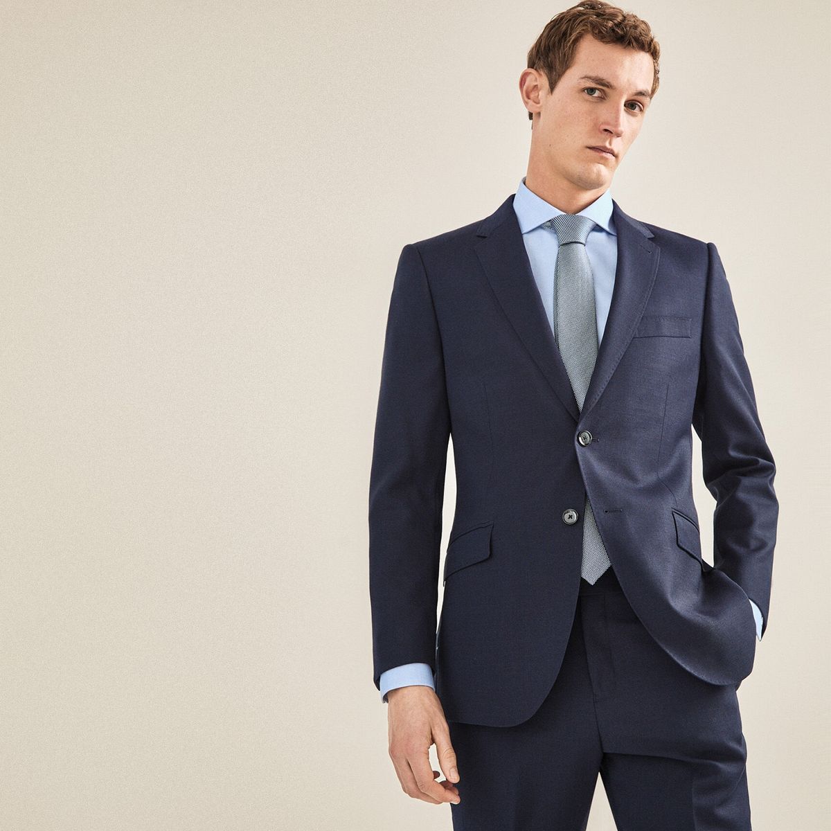 CORTEFIEL - Chaqueta Regular Fit de Lana Hombre