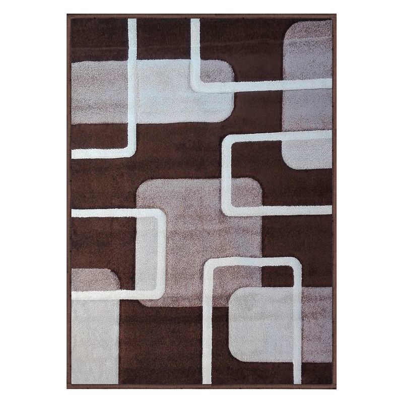 IDETEX - Alfombra Frize Carved D2 170X230 Cm Café Idetex
