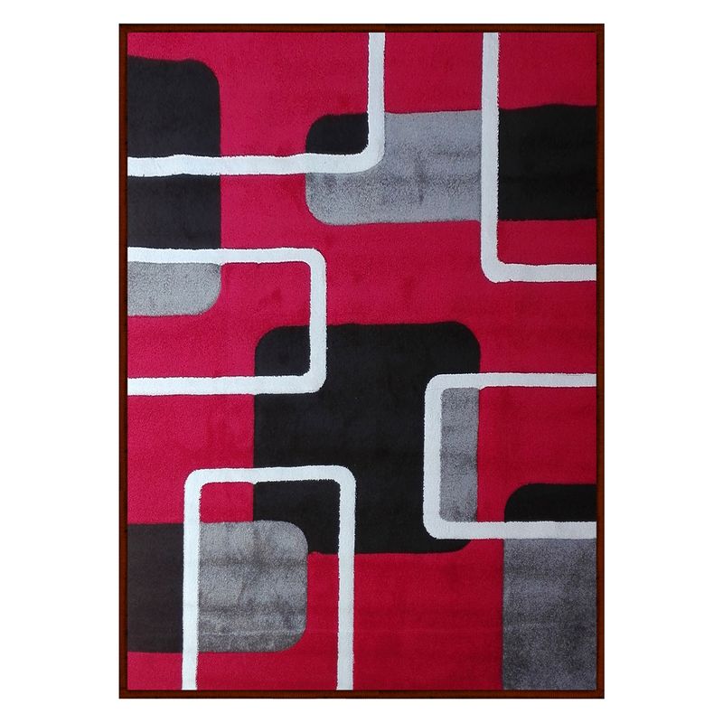 IDETEX - Alfombra Frize Carved D2 170X230 Cm Rojo Idetex