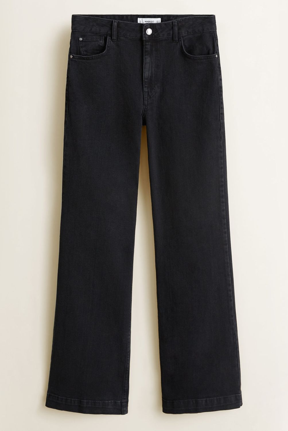 MANGO - Jeans Palazzo Choco Tiro Alto Mango