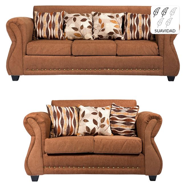 ALTOHOGAR - Living 3 Cuerpos + 2 Cuerpos Tela Diego