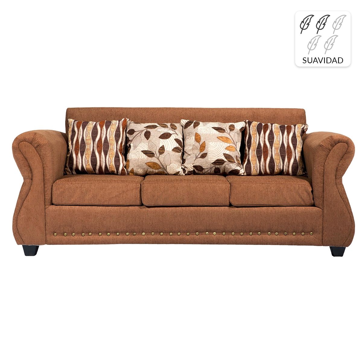 ALTOHOGAR - Sofá 3 Cuerpos Tela Fernanda