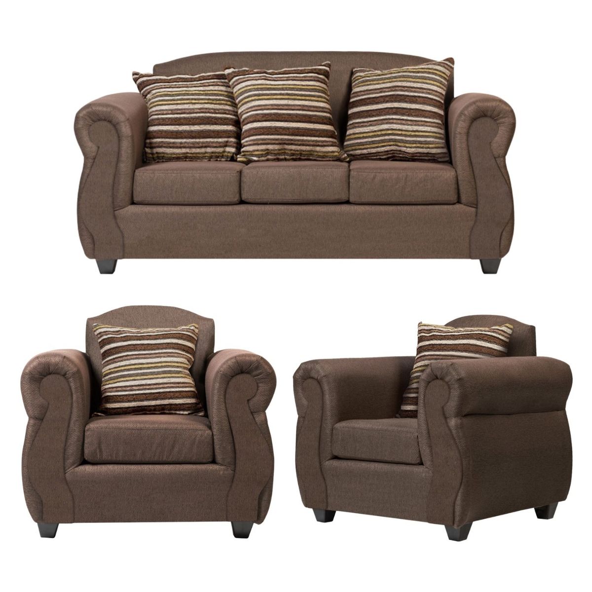 ALTOHOGAR - Juego de Living Montejo 3 Cuerpos + 1 Cuerpo +1 Cuerpo