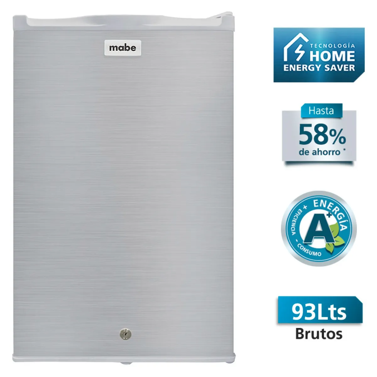 MABE - Frigobar 93 Litros Plateado RMF04LRX0 Mabe