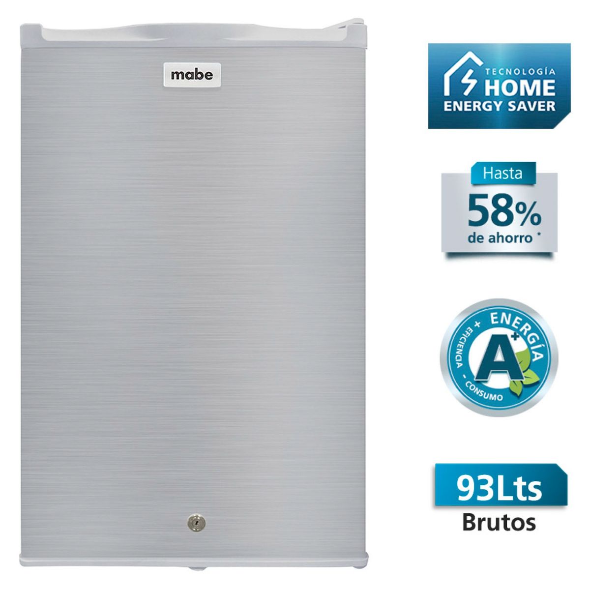 MABE - Frigobar 93 Litros Plateado RMF04LRX0 Mabe