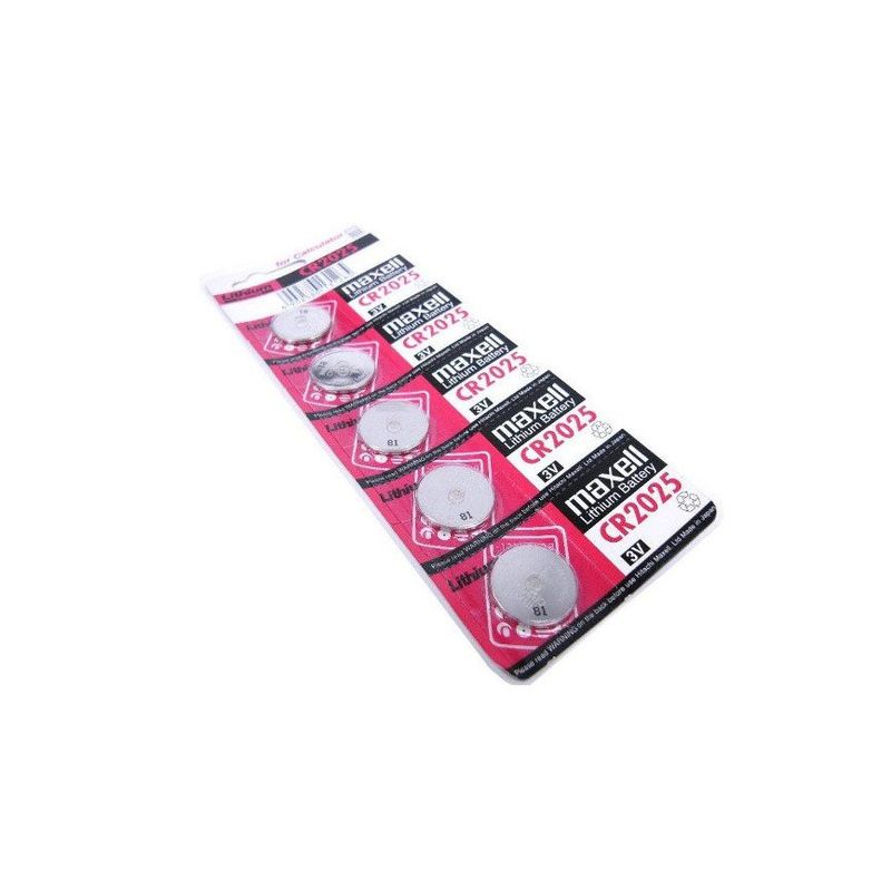 MAXELL - MK Pack 5 Pilas Maxell CR2025 Lithium Battery 3v