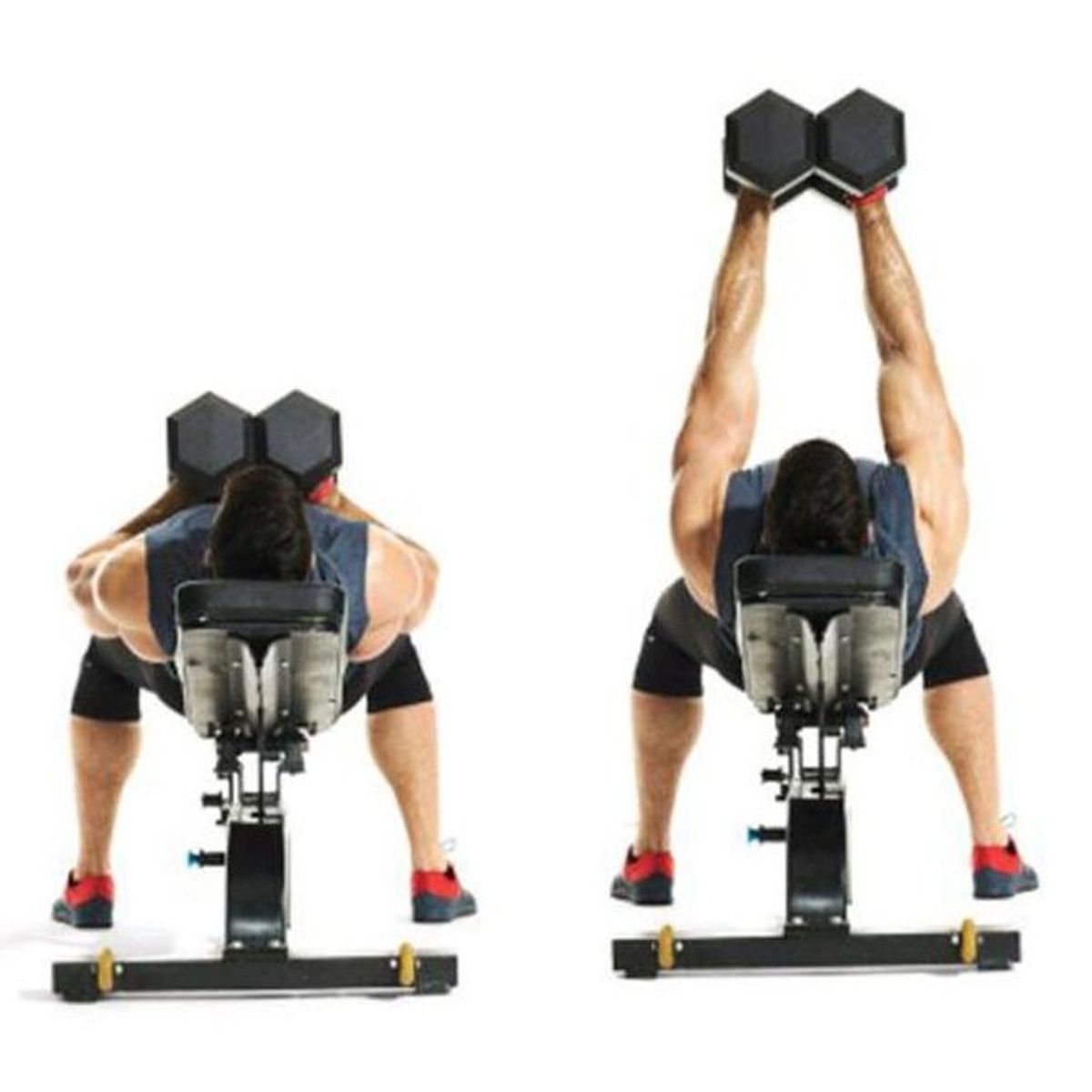 BASKO FITNESS - Mancuernas Hexagonales de Caucho Par 5 Kg
