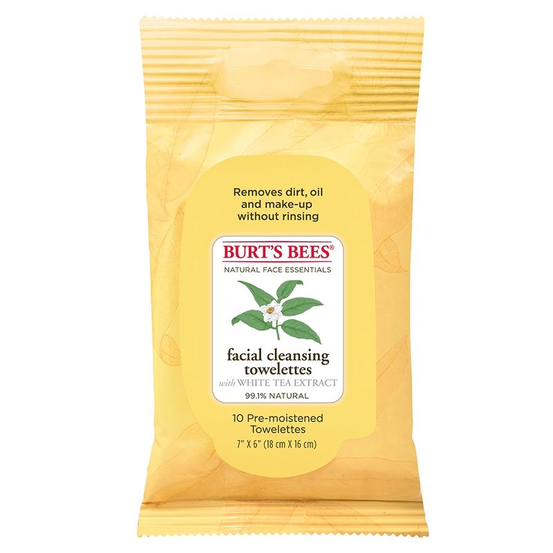 BURTS BEES - Toallitas Desmaquillajes Para Piel Sensible con extracto de Té Blanco BURTS BEES