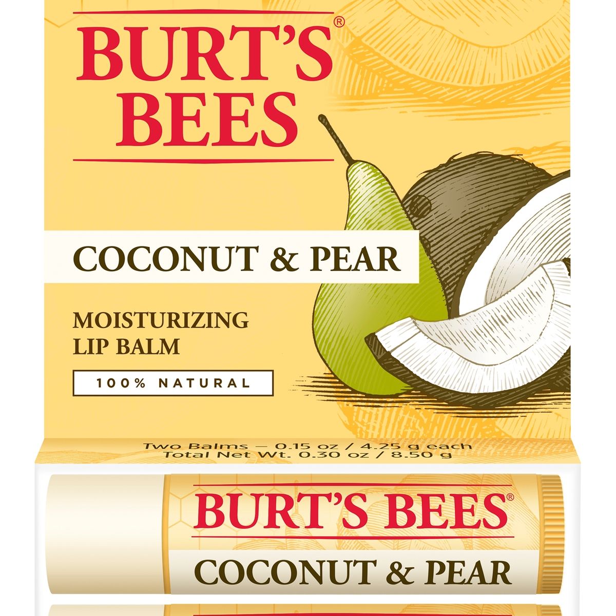 BURTS BEES - Set 2 Bálsamos Labiales Burt's Bees Coconut & Pear BURTS BEES