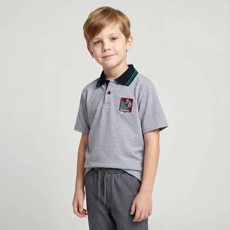 Polera Pique Escolar Niño Algodón