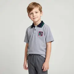 GENERICO - Polera Pique Escolar Niño Algodón