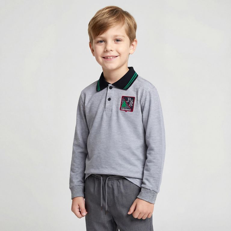 Polera Pique Escolar Niño Algodón