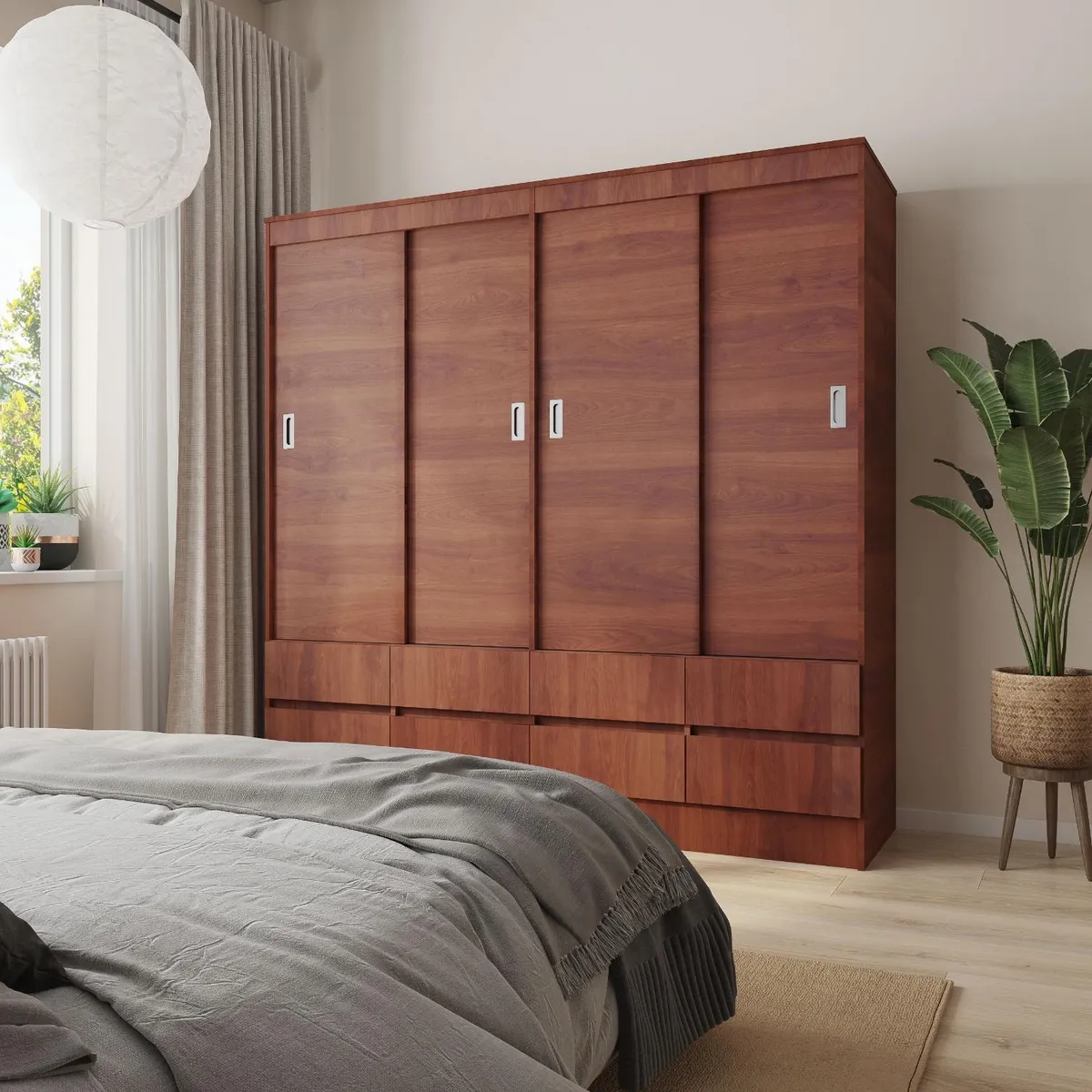 CIC - Clóset Maule 4 Puertas Corredera 8 Cajones Cic